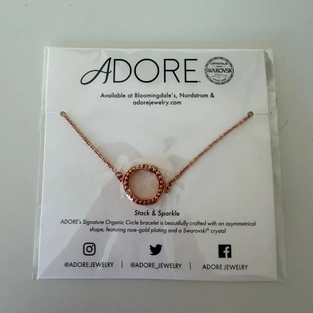 Adore Rose Gold Circle Necklace